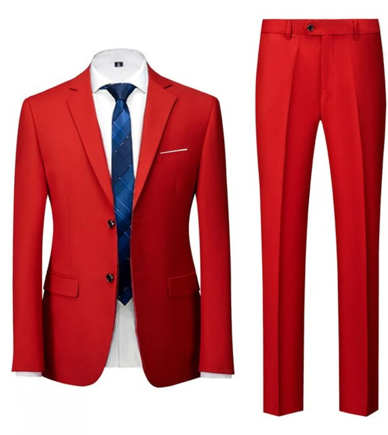 2022 Completo da lavoro casual da uomo di moda Set da 3 pezzi  Blazer da uomo a due bottoni Pantaloni Gilet Gilet