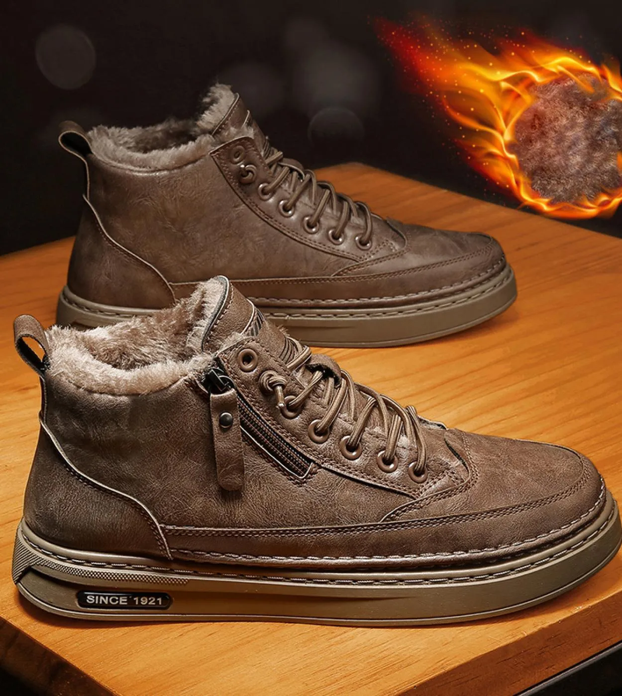 2022 Stivali da uomo invernali di moda Peluche Stivaletti caldi Scarpe da lavoro impermeabili in cotone per uomo Scarpe basse da