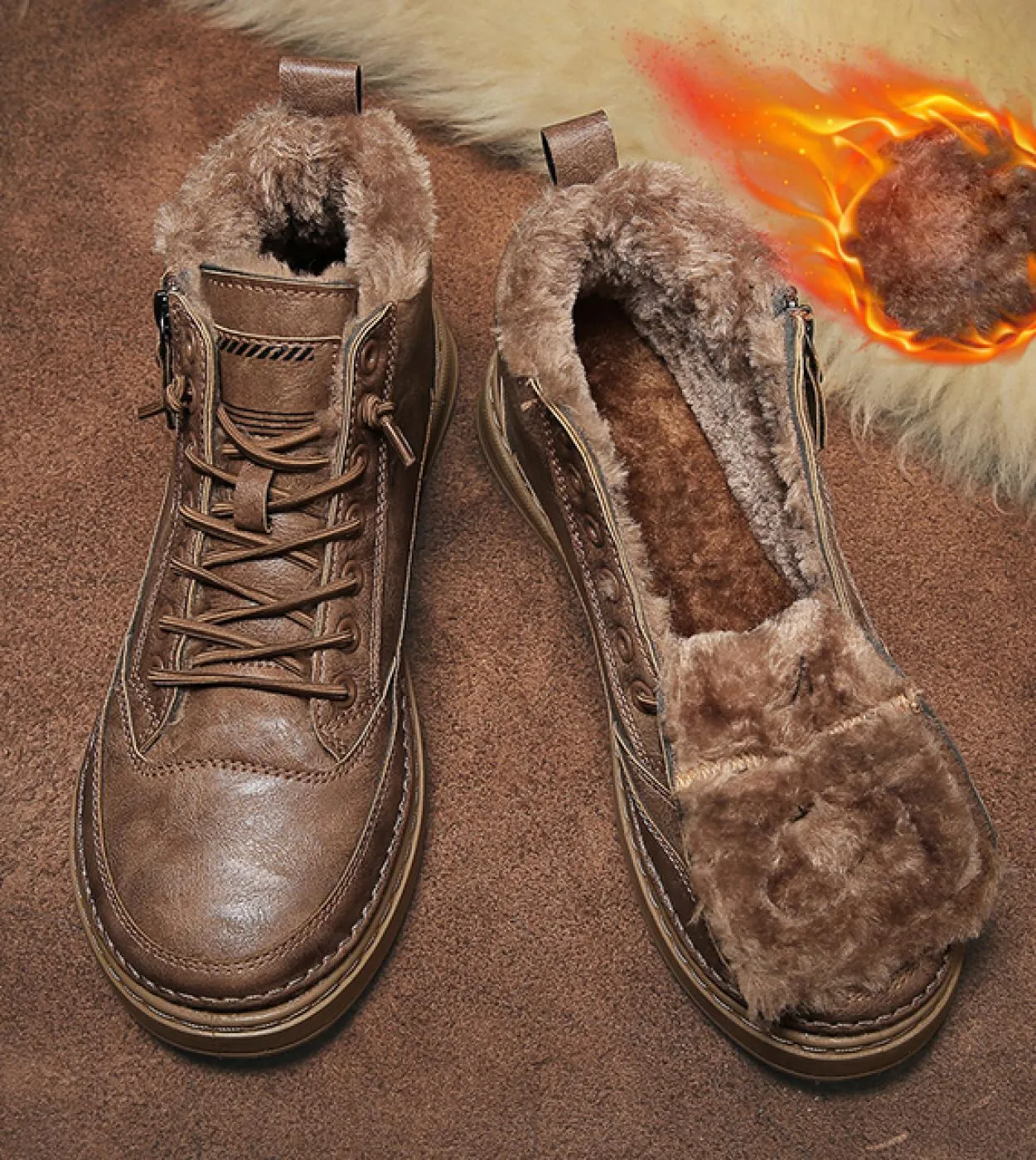 2022 Stivali da uomo invernali di moda Peluche Stivaletti caldi Scarpe da lavoro impermeabili in cotone per uomo Scarpe basse da