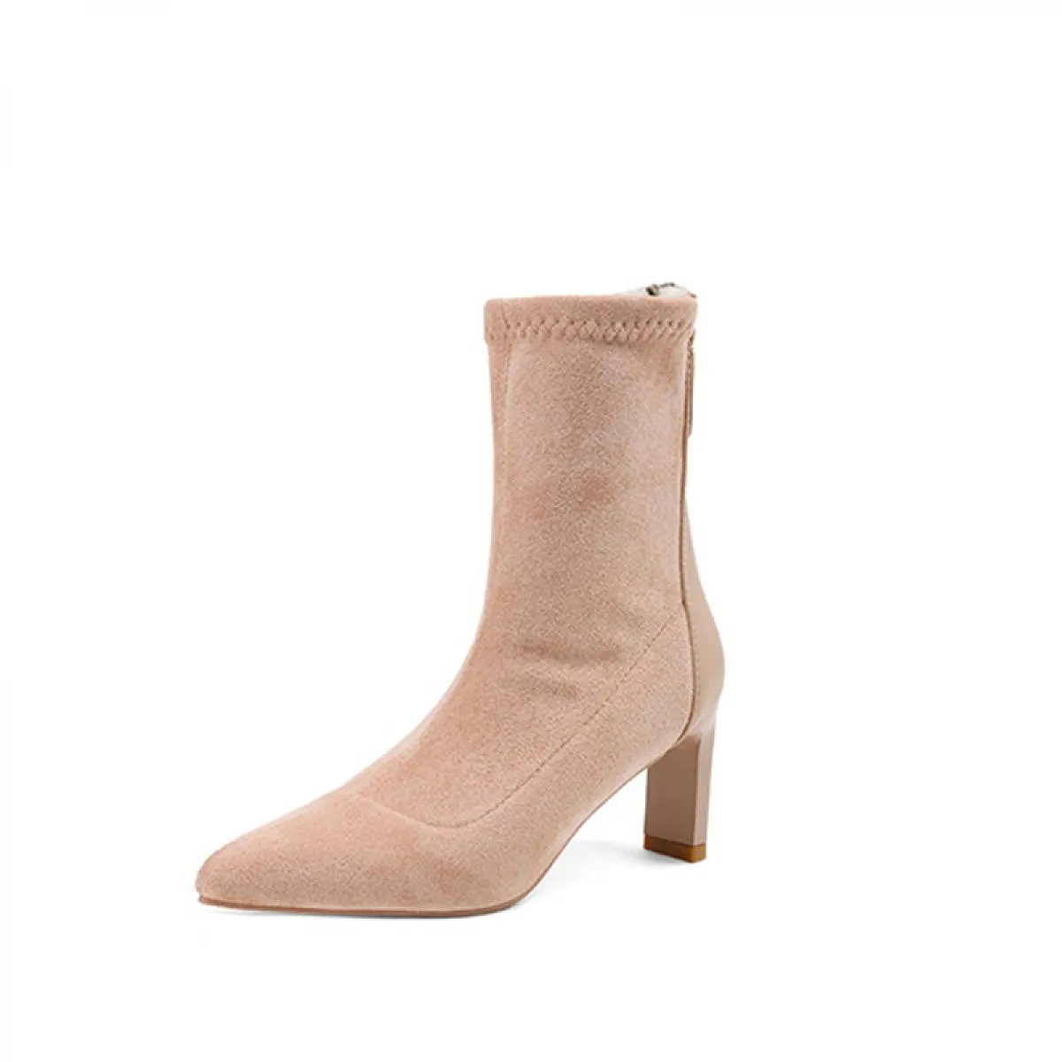 2023 nuove donne in pelle scamosciata Stillettos scarpe alla caviglia tacchi medi stivali Chelsea inverno Goth pompe stivali da