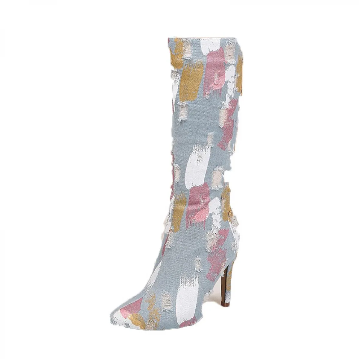 2023 Tacchi alti Cowboy Donna Nuova tendenza Moda Chelsea Stivali Inverno Designer Walking Scarpe da donna Gladiatore Goth Mujer