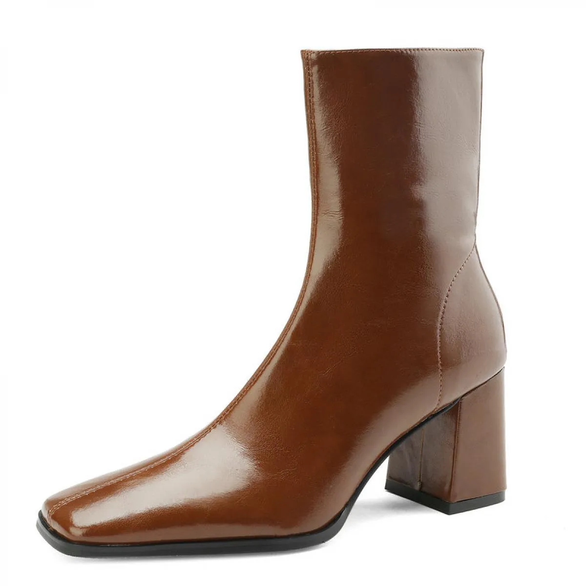 2024 Lady Basic Stivaletti da donna Stretch Inverno Spessi Tacchi alti Scarpe da lavoro in vera pelle Donna Taglia 34 42