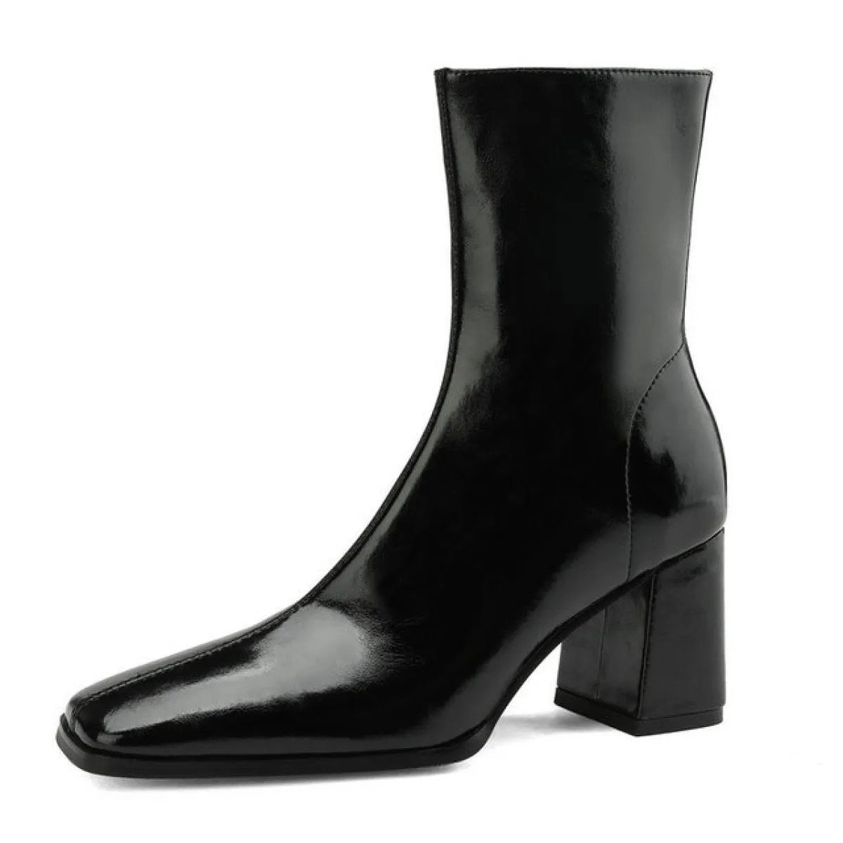 2024 Lady Basic Stivaletti da donna Stretch Inverno Spessi Tacchi alti Scarpe da lavoro in vera pelle Donna Taglia 34 42