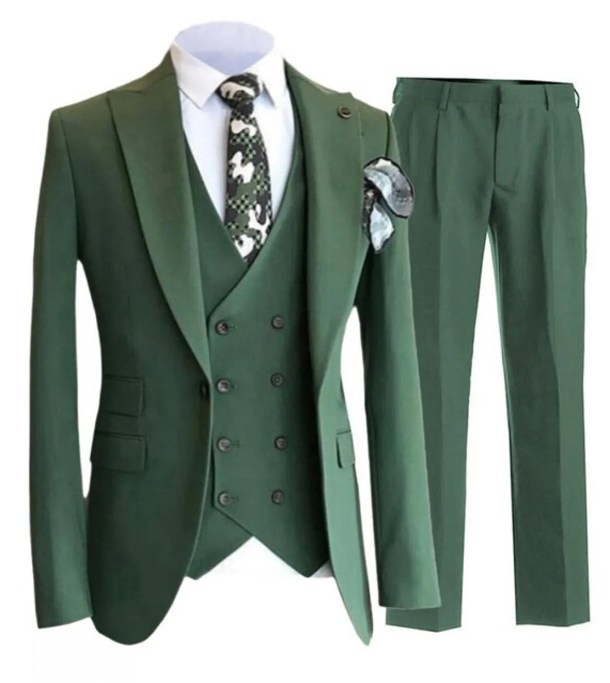 Abiti da uomo marroni Gilet doppiopetto Ampio risvolto a picco Matrimonio Sposo Smoking Prom Terno Masculino Giacca sportiva per