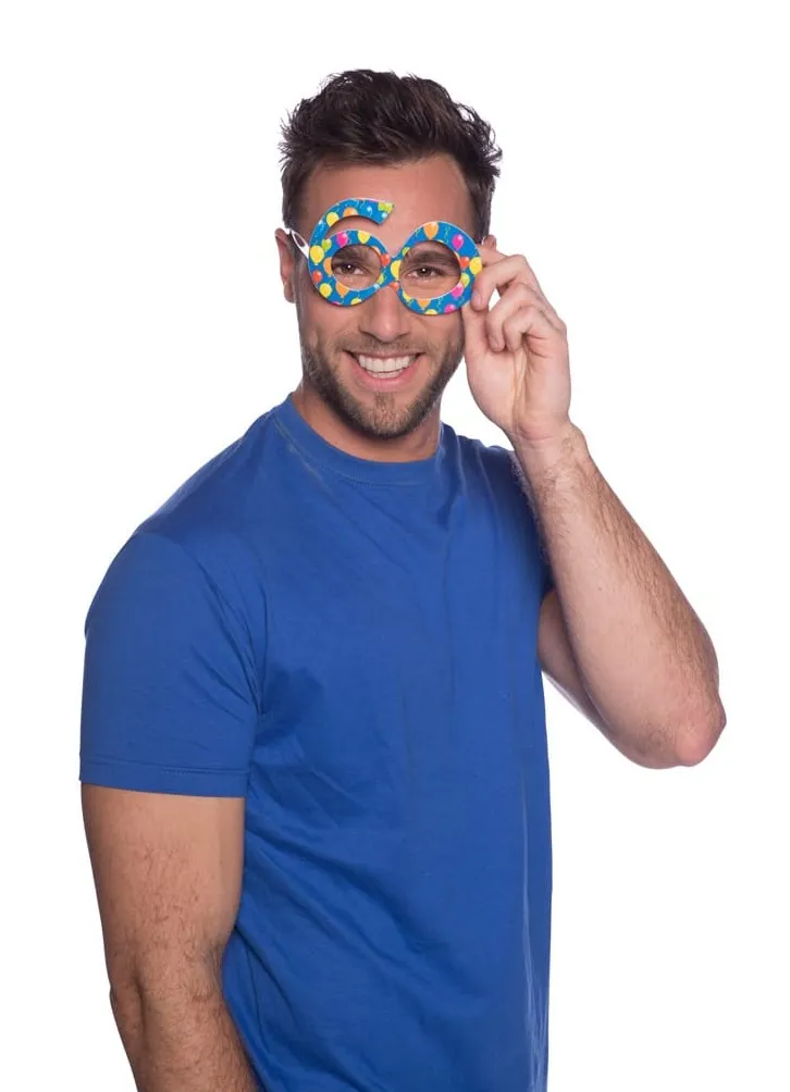Bicchieri da festa 60 ° compleanno blu