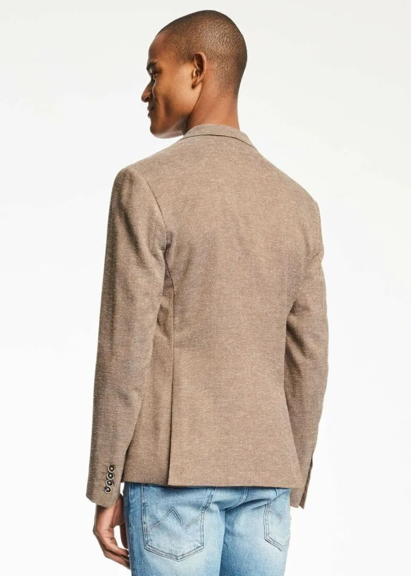 Blazer in misto lino stretch