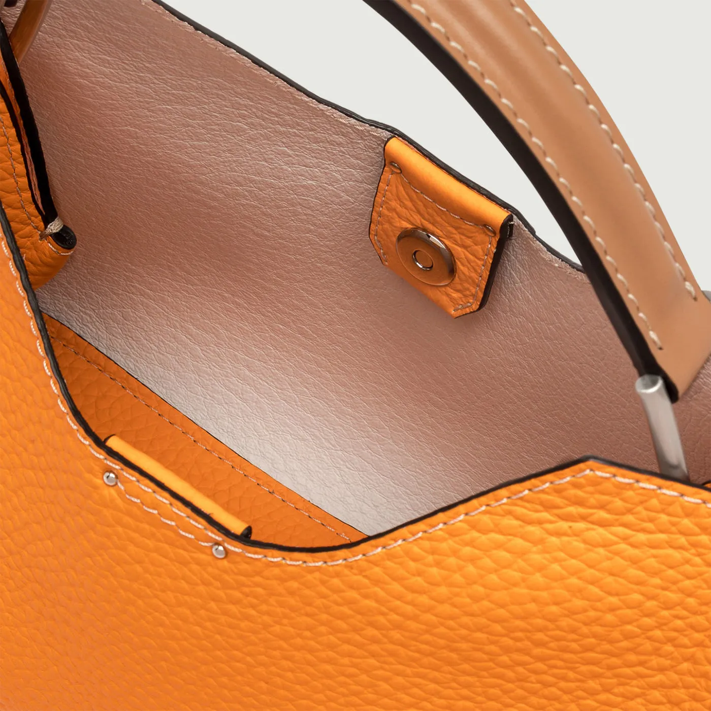 BORSA IN PELLE AURORA COLOR ARANCIO