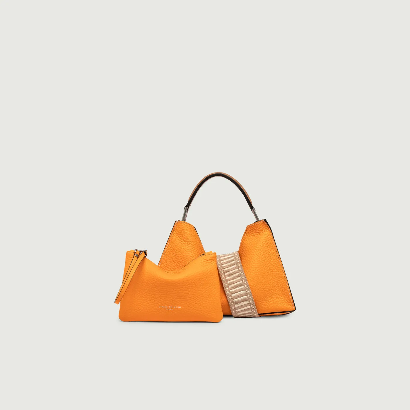 BORSA IN PELLE AURORA COLOR ARANCIO