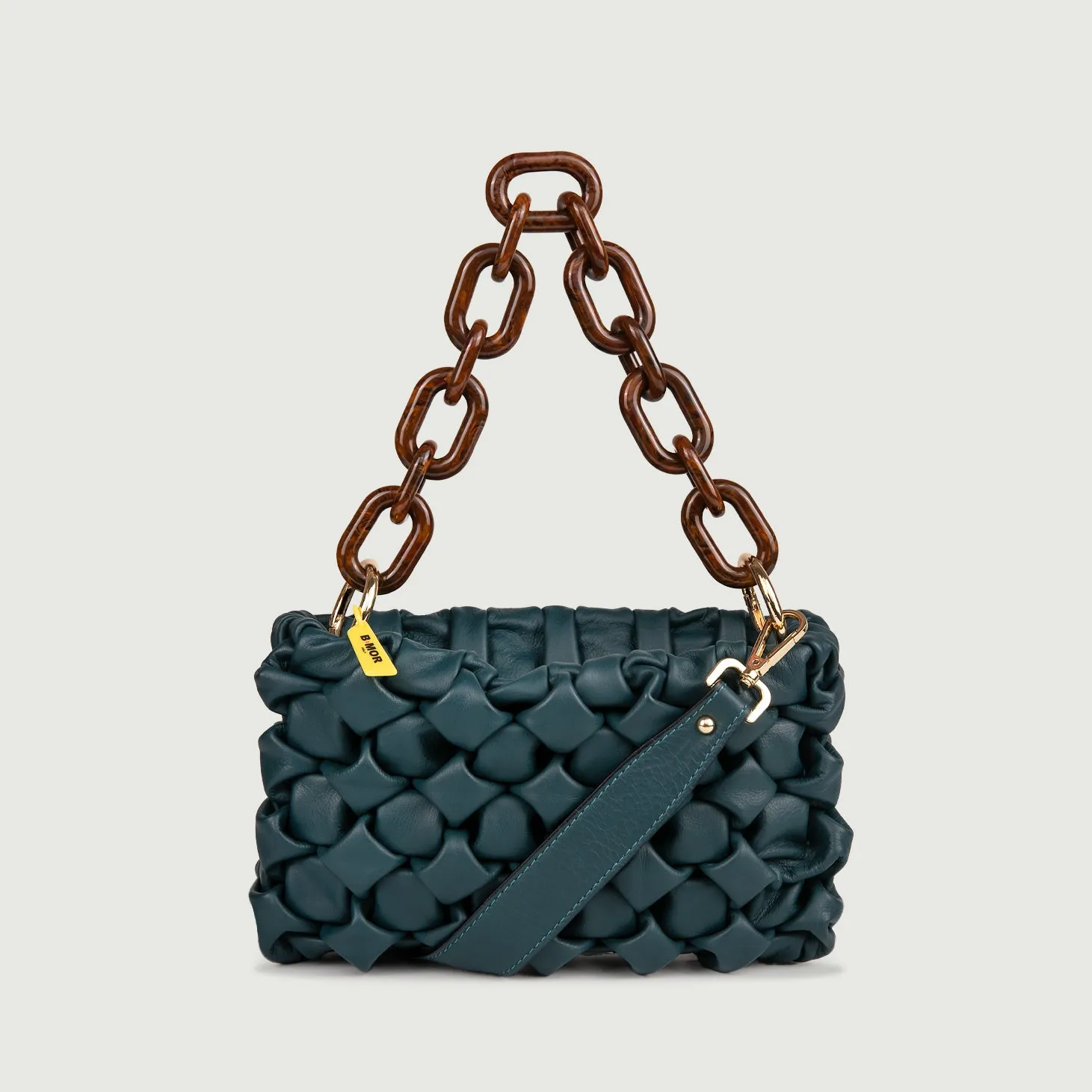 BORSA IN PELLE INTRECCIATA OTTANIO CURLY