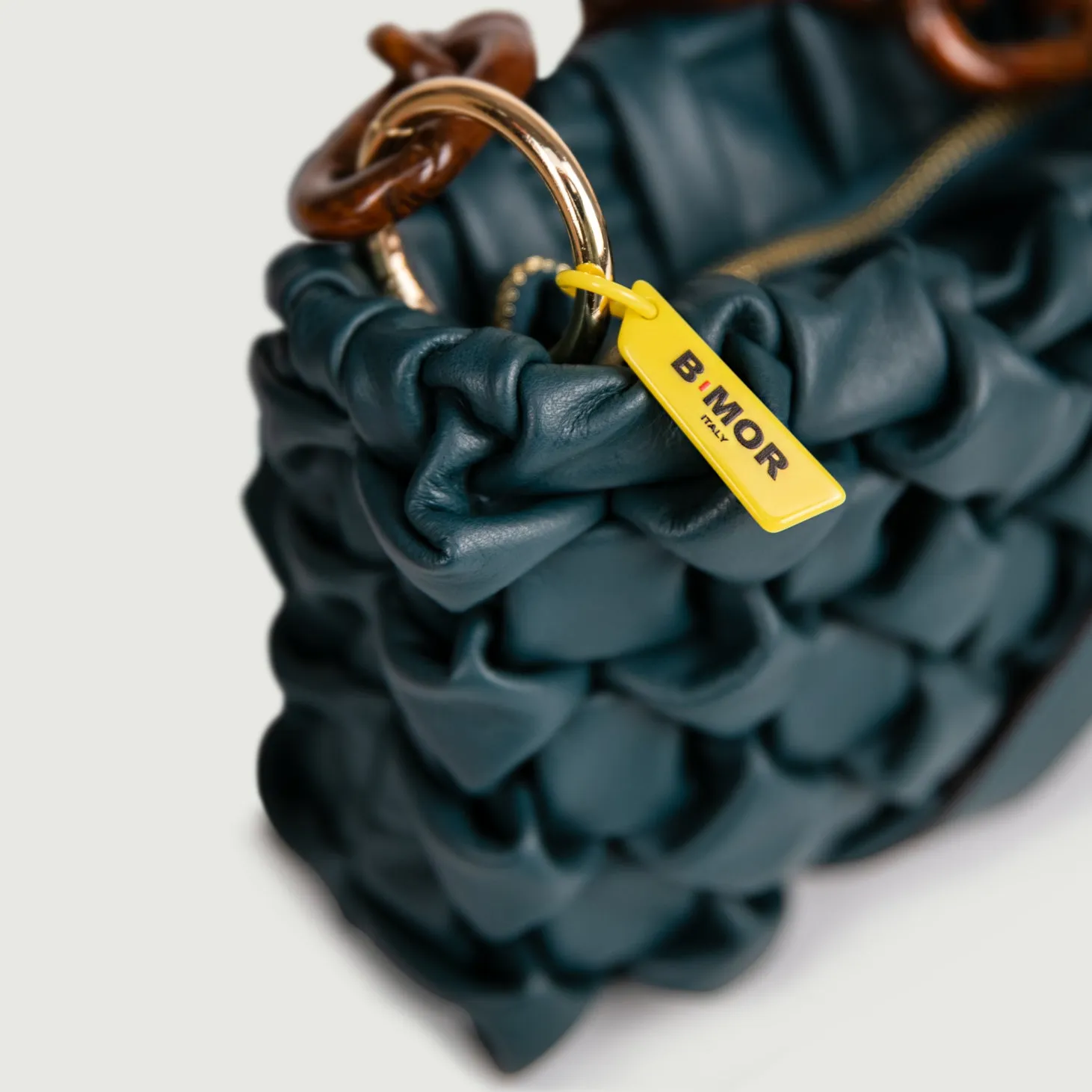 BORSA IN PELLE INTRECCIATA OTTANIO CURLY