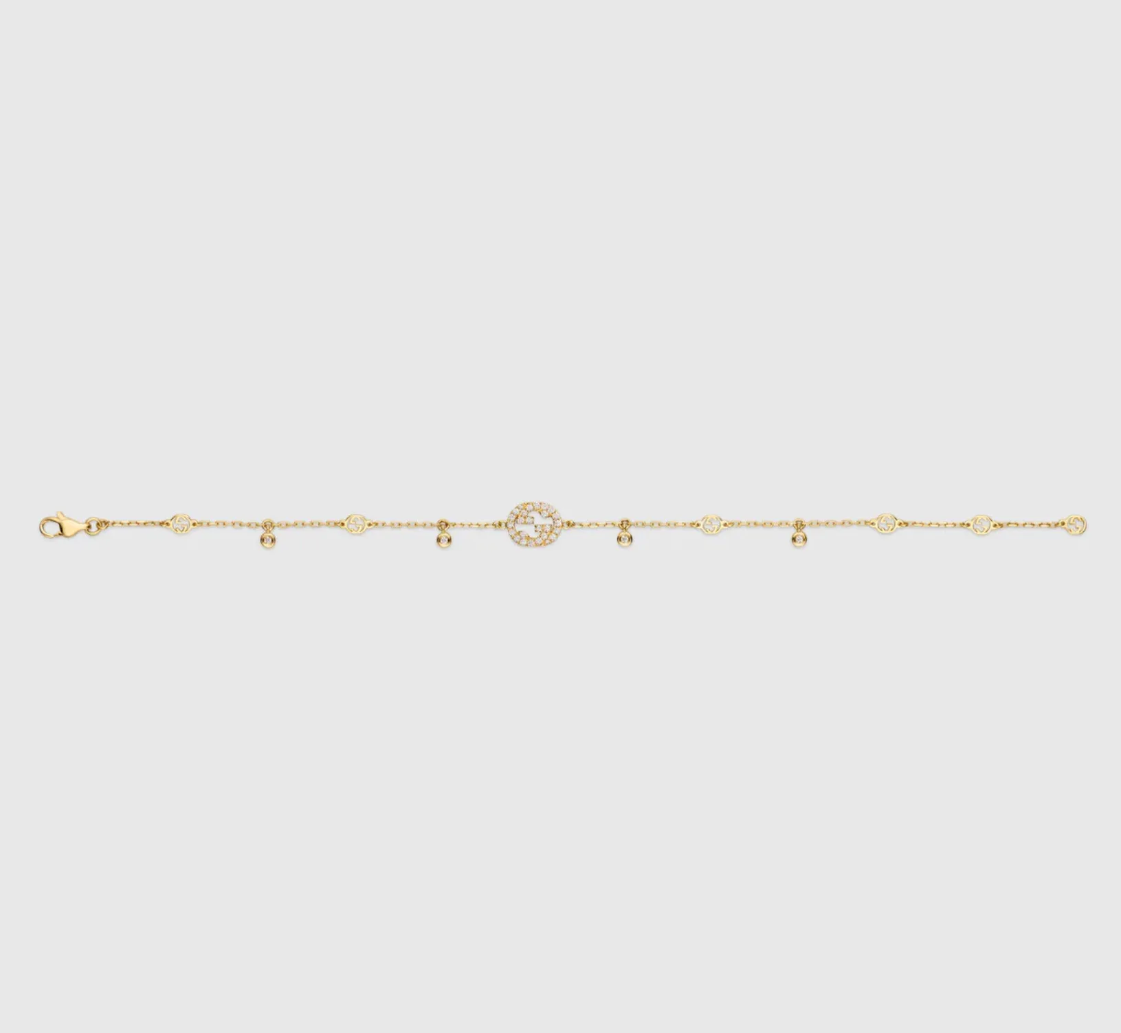 BRACCIALE INTERLOCKING G CON DIAMANTI