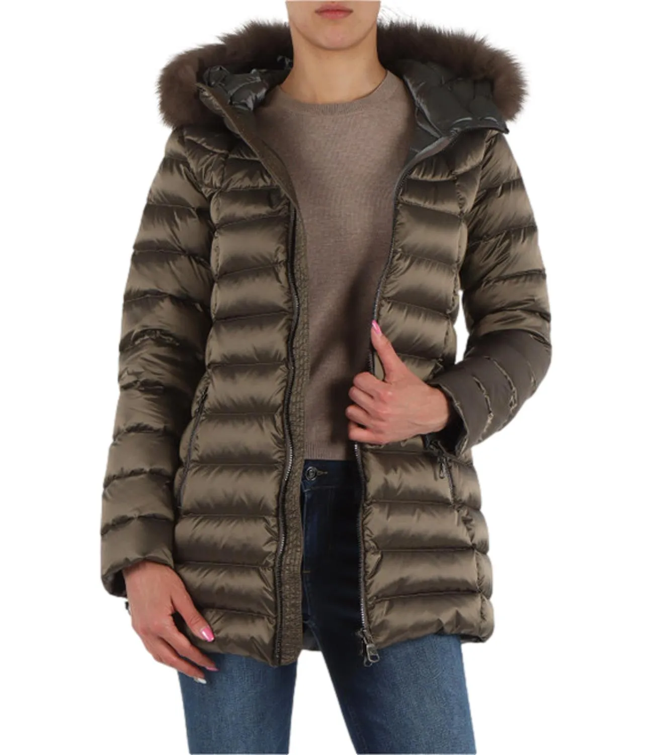 Brand COlmar Giacca Colmar lungo da donna color marrone bronzo