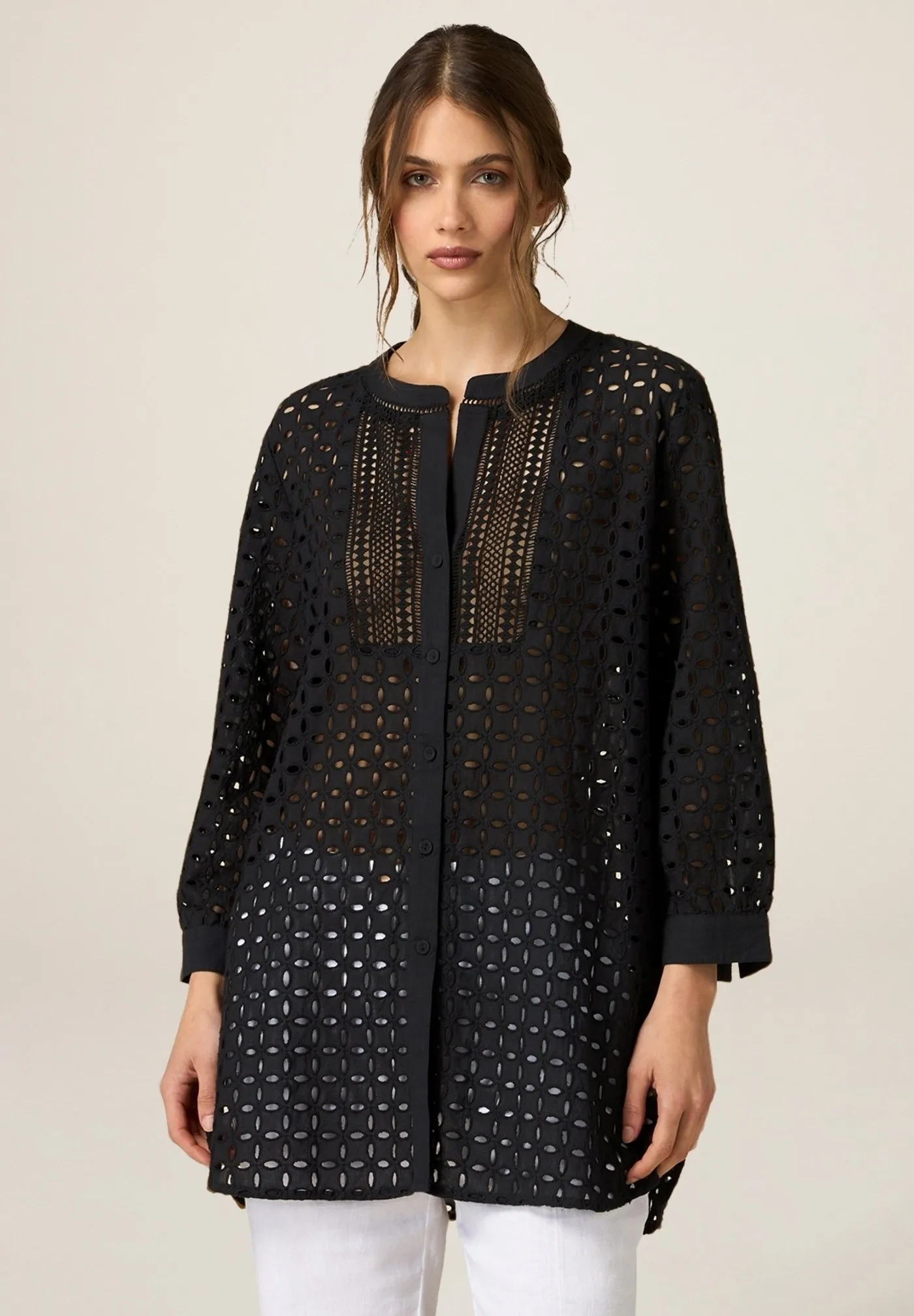 BRODERIE ANGLAISE  - Camicia