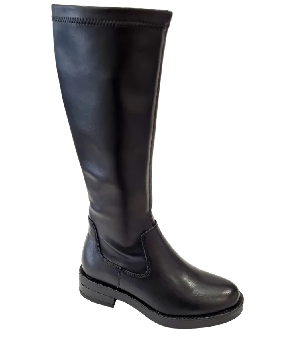Cafe'Noir Stivale Elasticizzato Black fondo gomma alto 4 cm. rif.761
