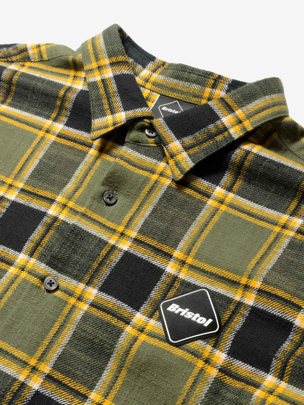 Camicia baggy in flanella con logo