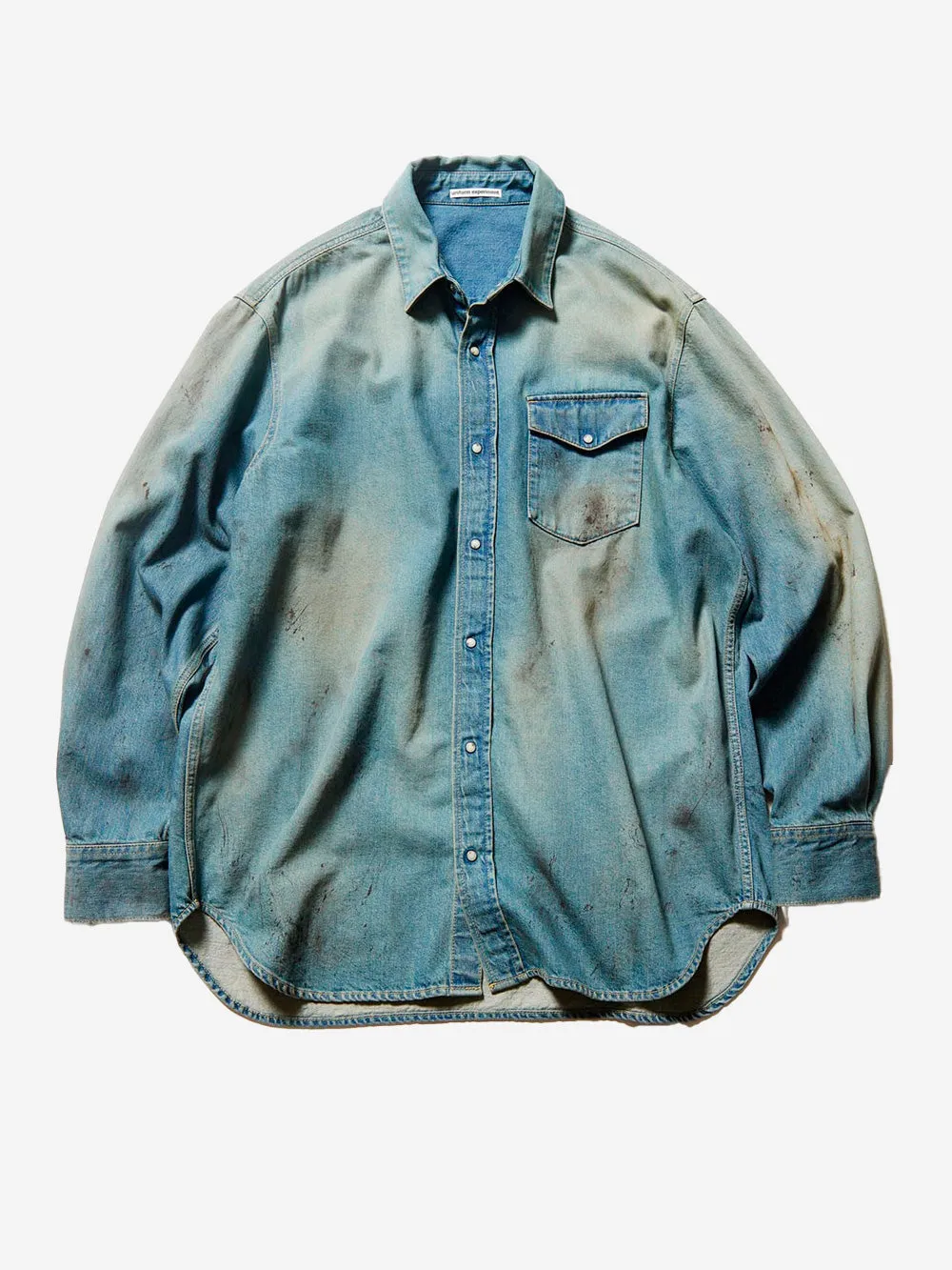 Camicia denim effetto vissuto