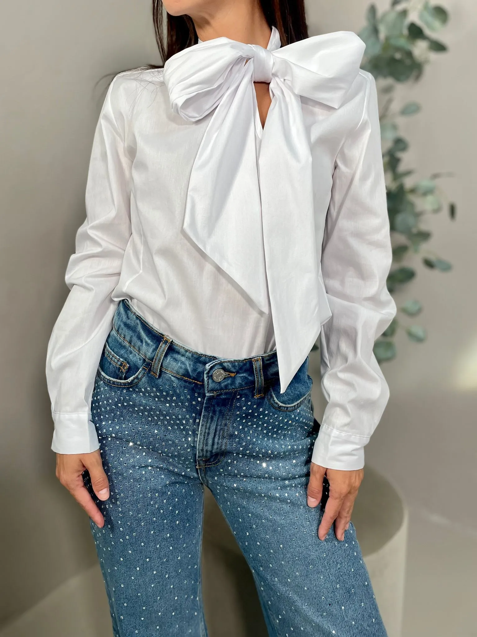 Camicia Fiocco Bianco