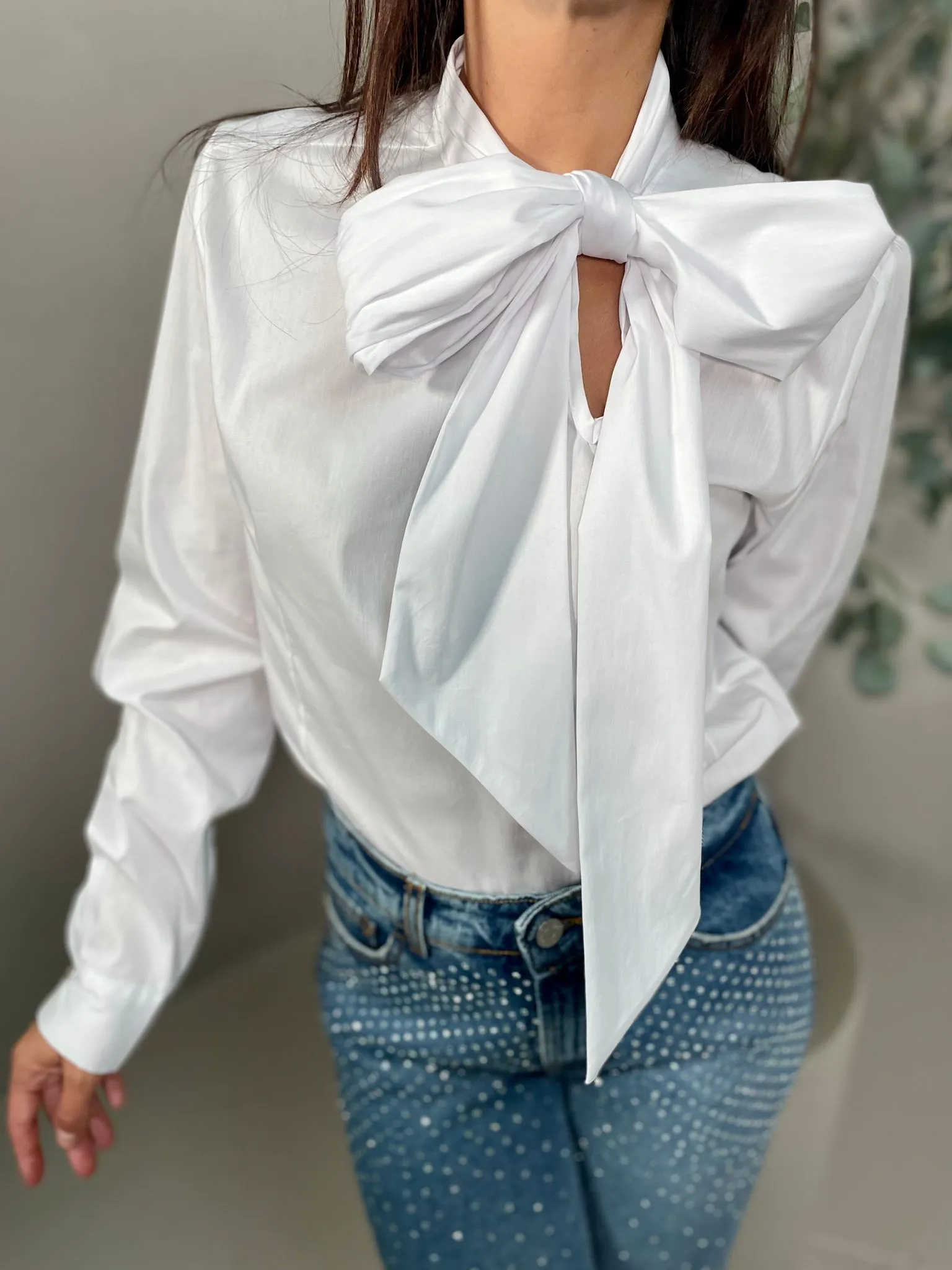 Camicia Fiocco Bianco