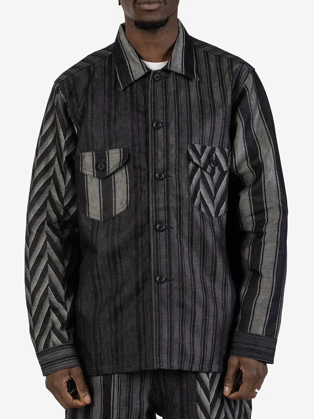 Camicia in cotone e lino