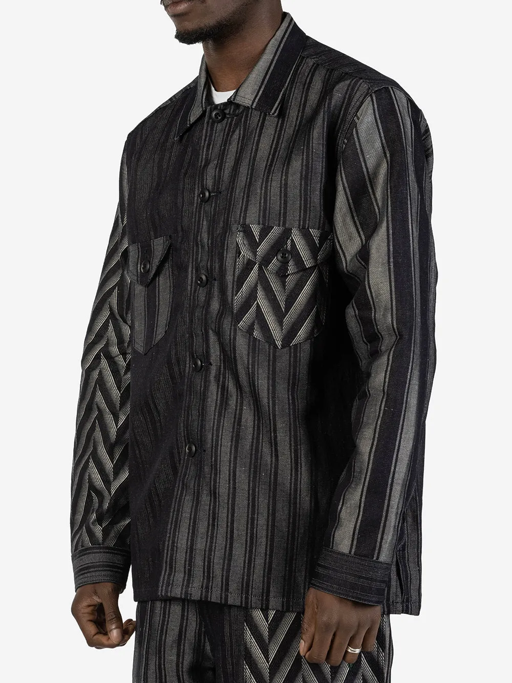Camicia in cotone e lino
