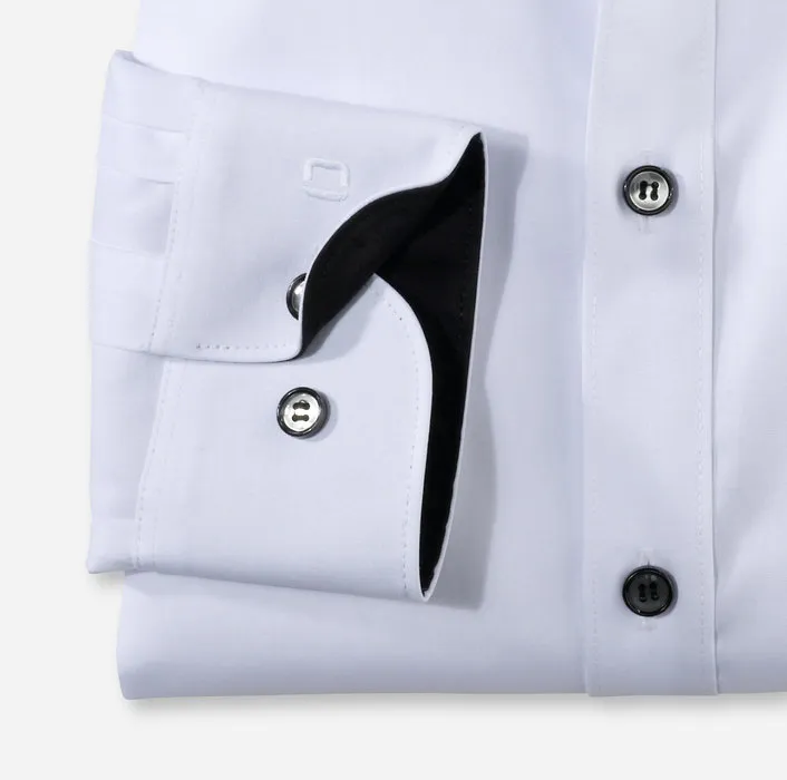 Camicia slim fit bianca olymp level five