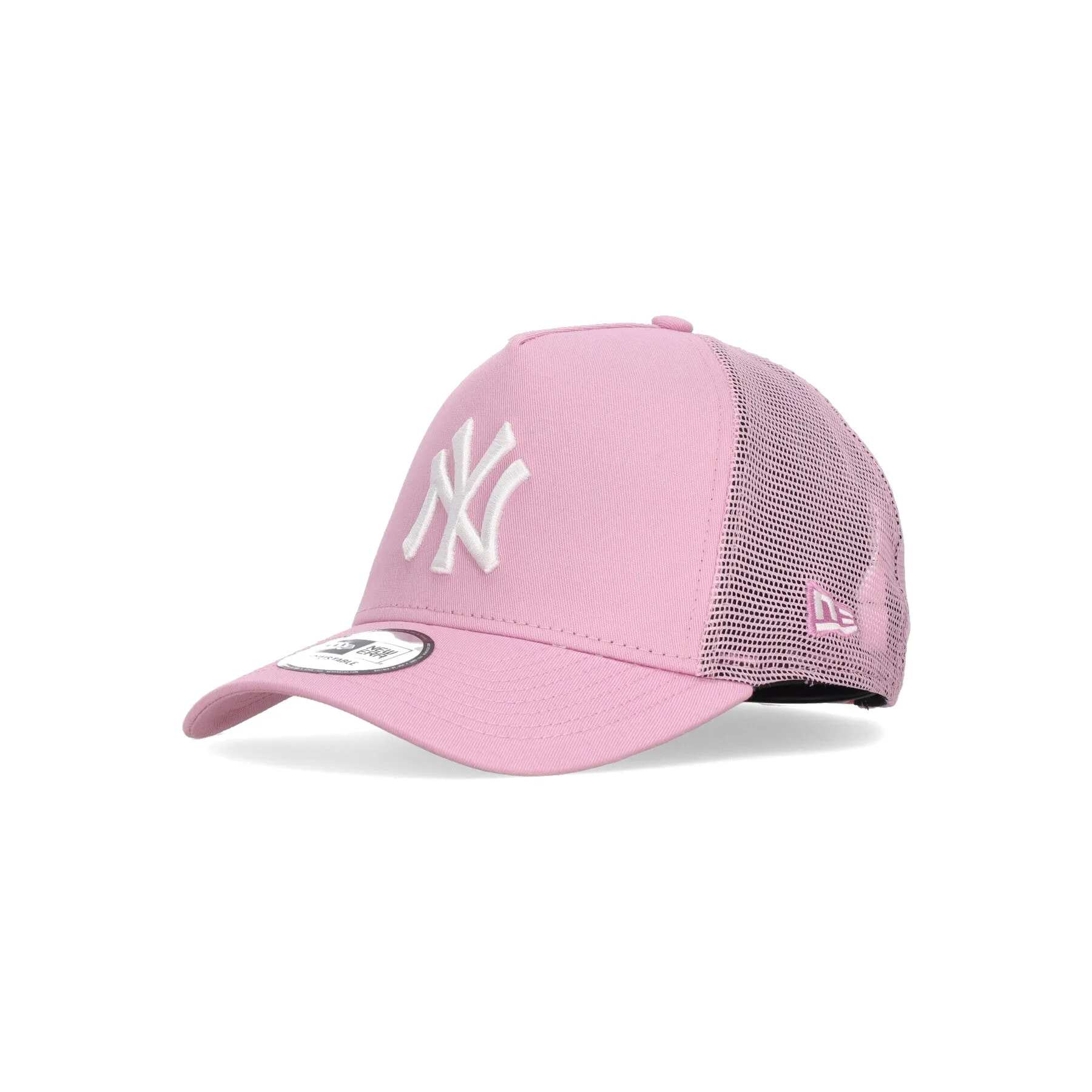 Cappellino Visiera Curva Uomo Mlb League Essential Trucker Neyyan Full Pink/white