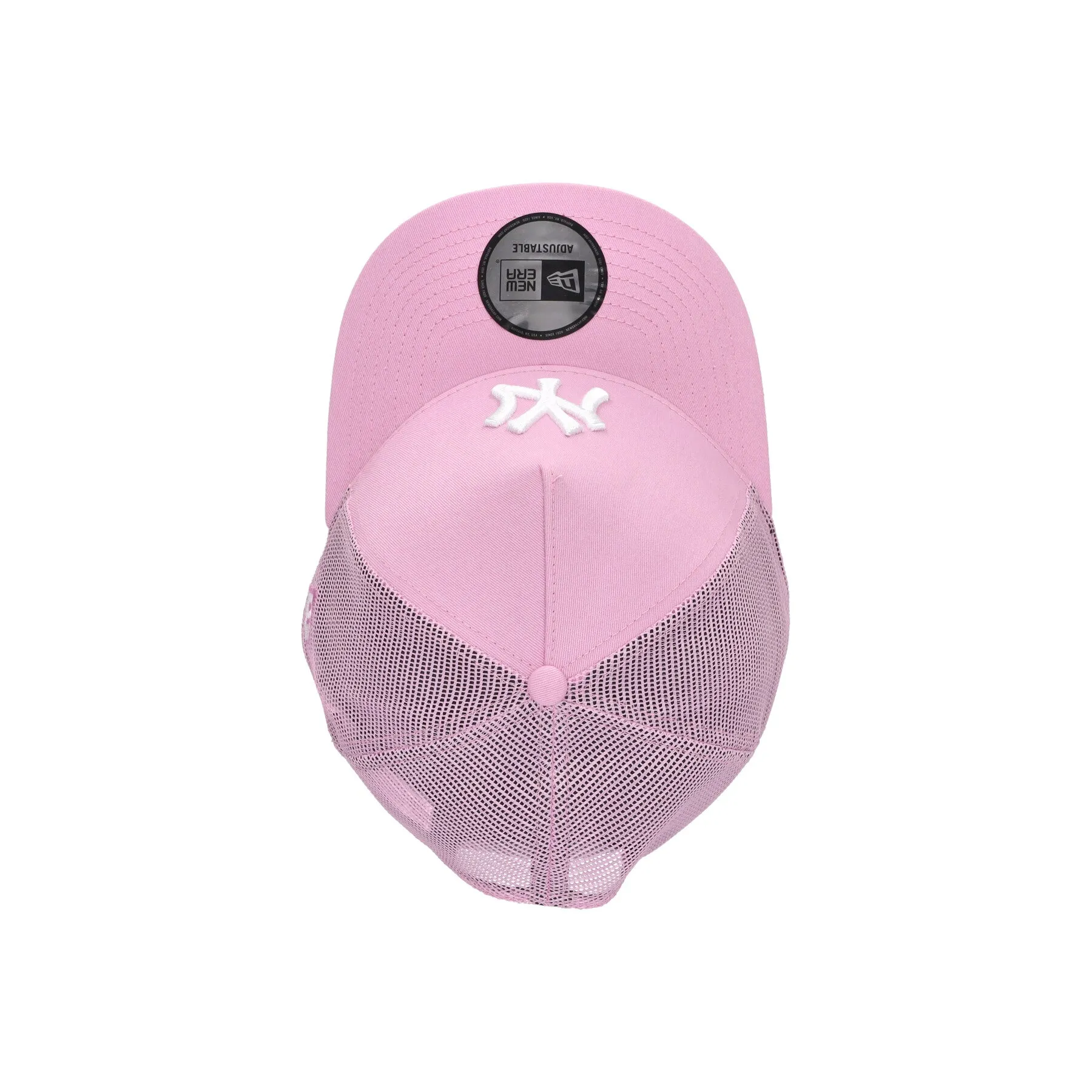 Cappellino Visiera Curva Uomo Mlb League Essential Trucker Neyyan Full Pink/white