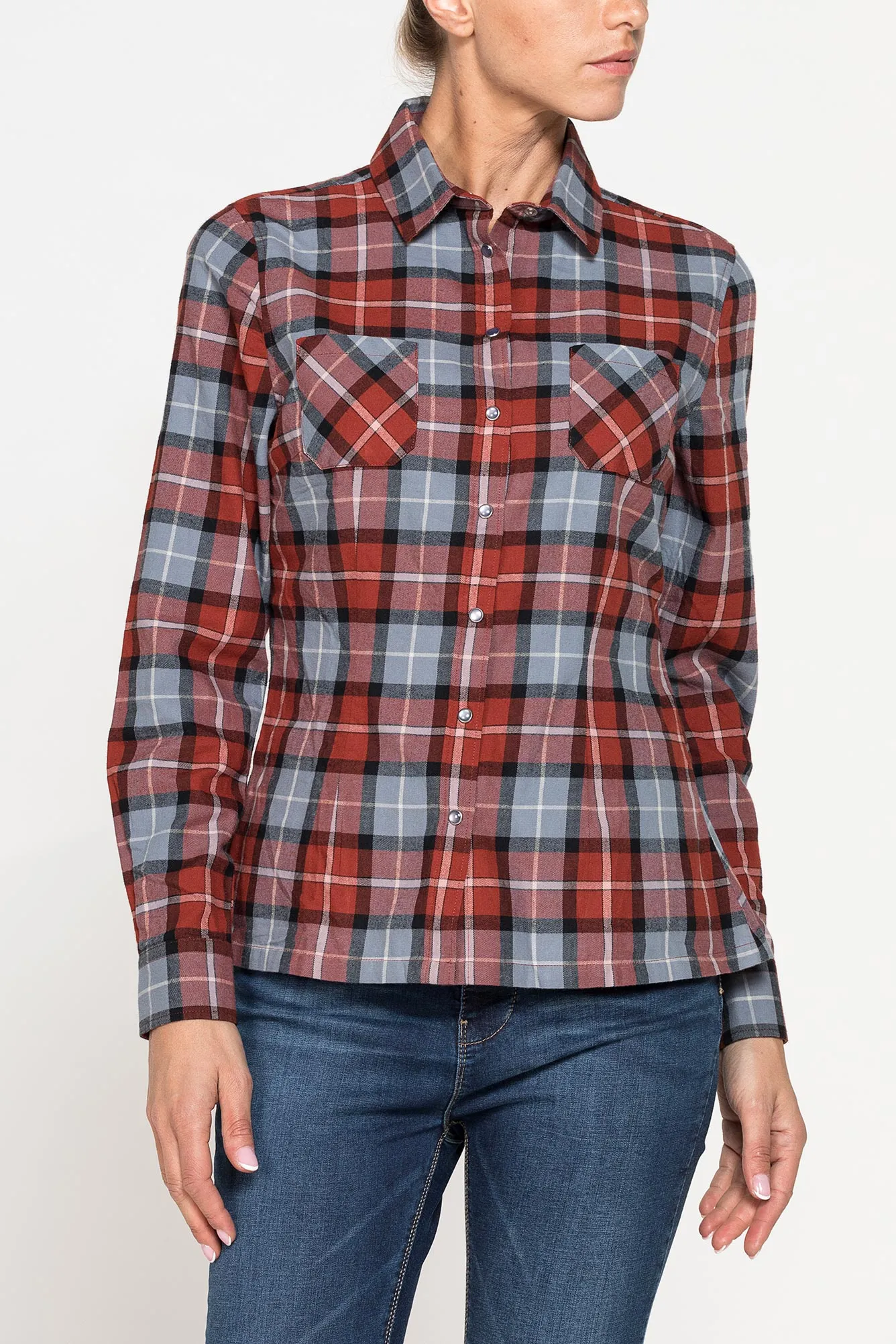 Carrera  ---------    ------------Camicia basic in flanella a quadri - Marrone