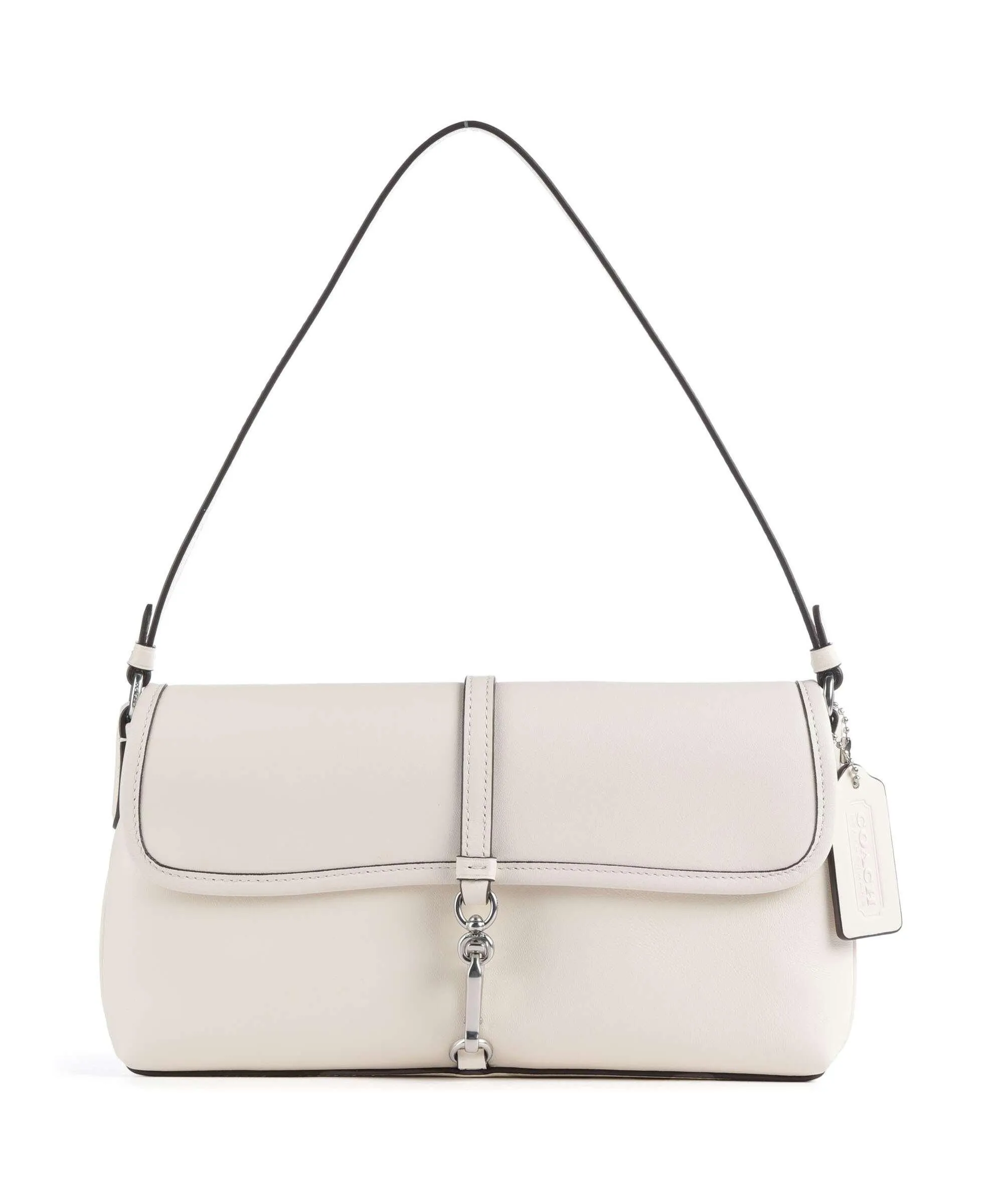  Coach Hamptons Borsa a spalla pelle a grana fine avorio  