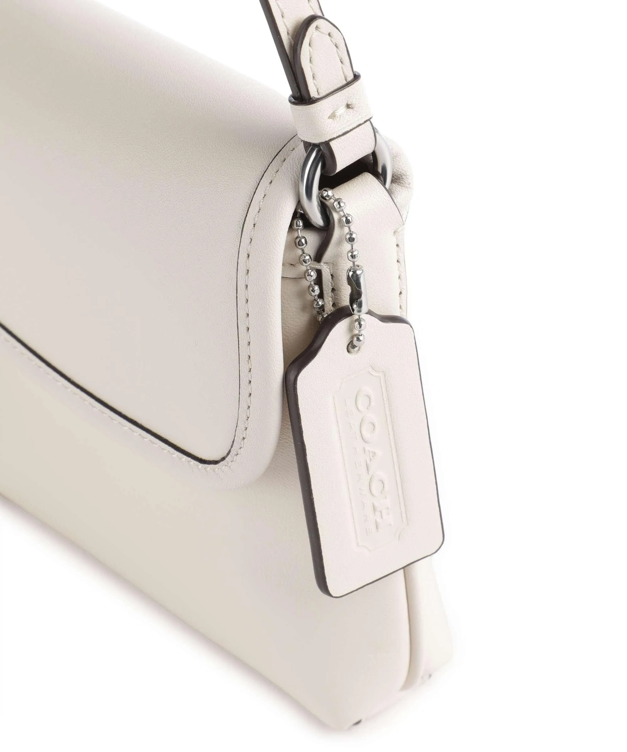  Coach Hamptons Borsa a spalla pelle a grana fine avorio  