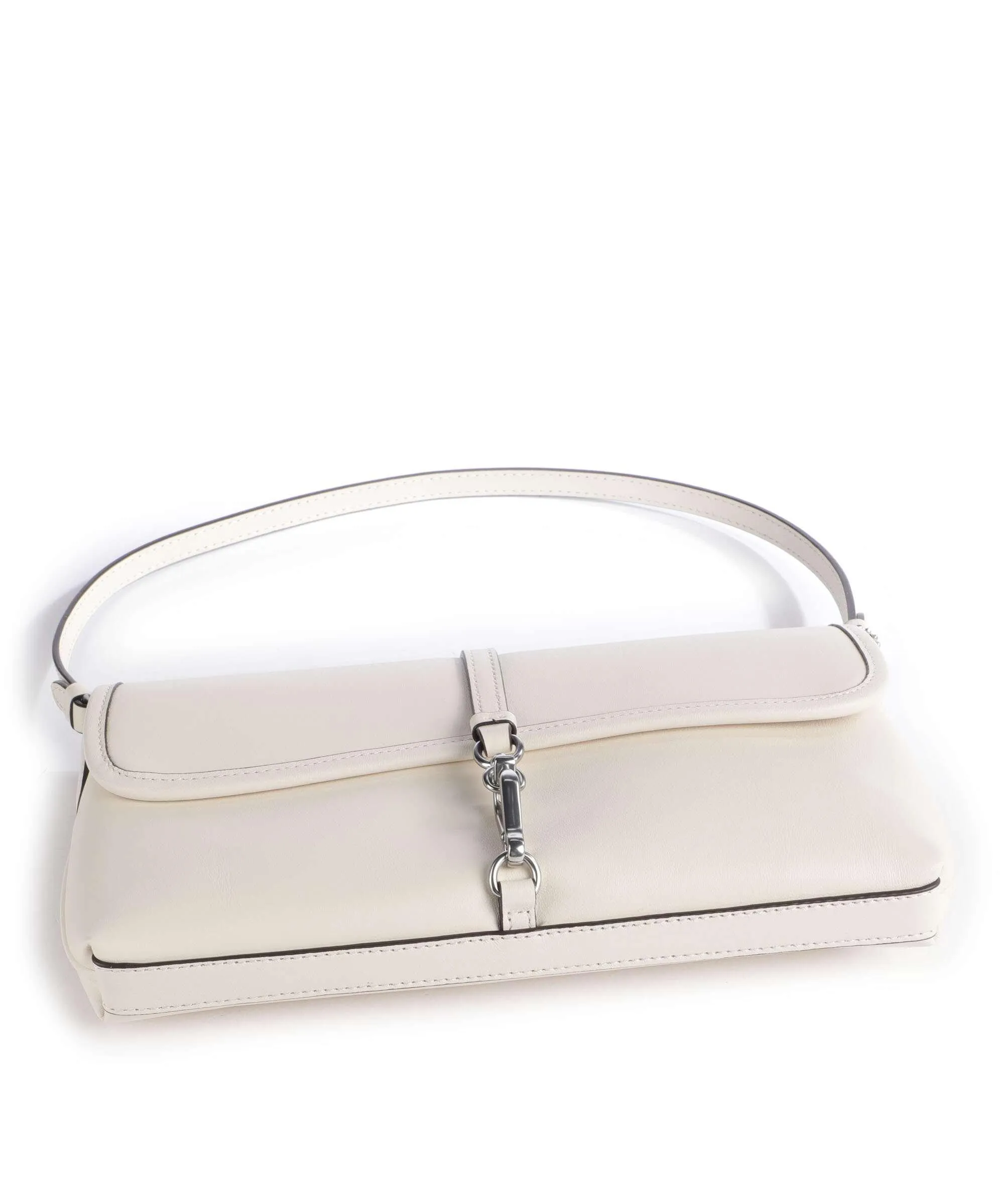  Coach Hamptons Borsa a spalla pelle a grana fine avorio  