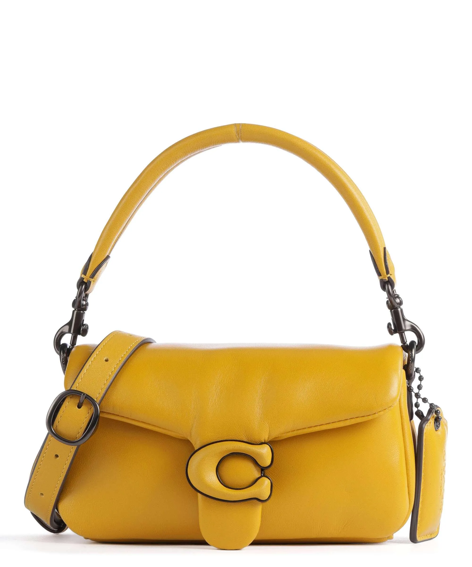 Coach Pillow Tabby 18 Borsa a tracolla nappa pelle giallo senape  