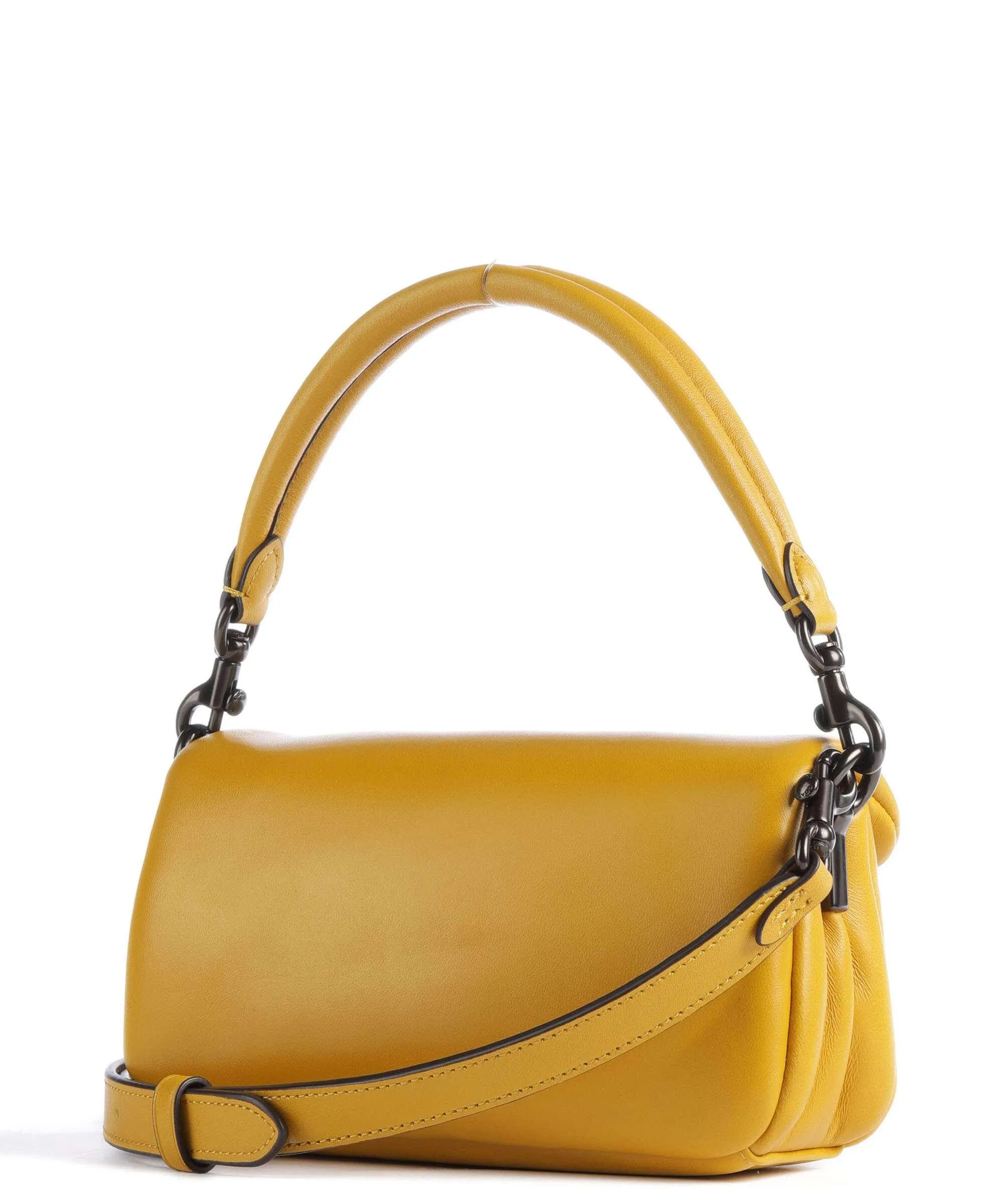  Coach Pillow Tabby 18 Borsa a tracolla nappa pelle giallo senape  