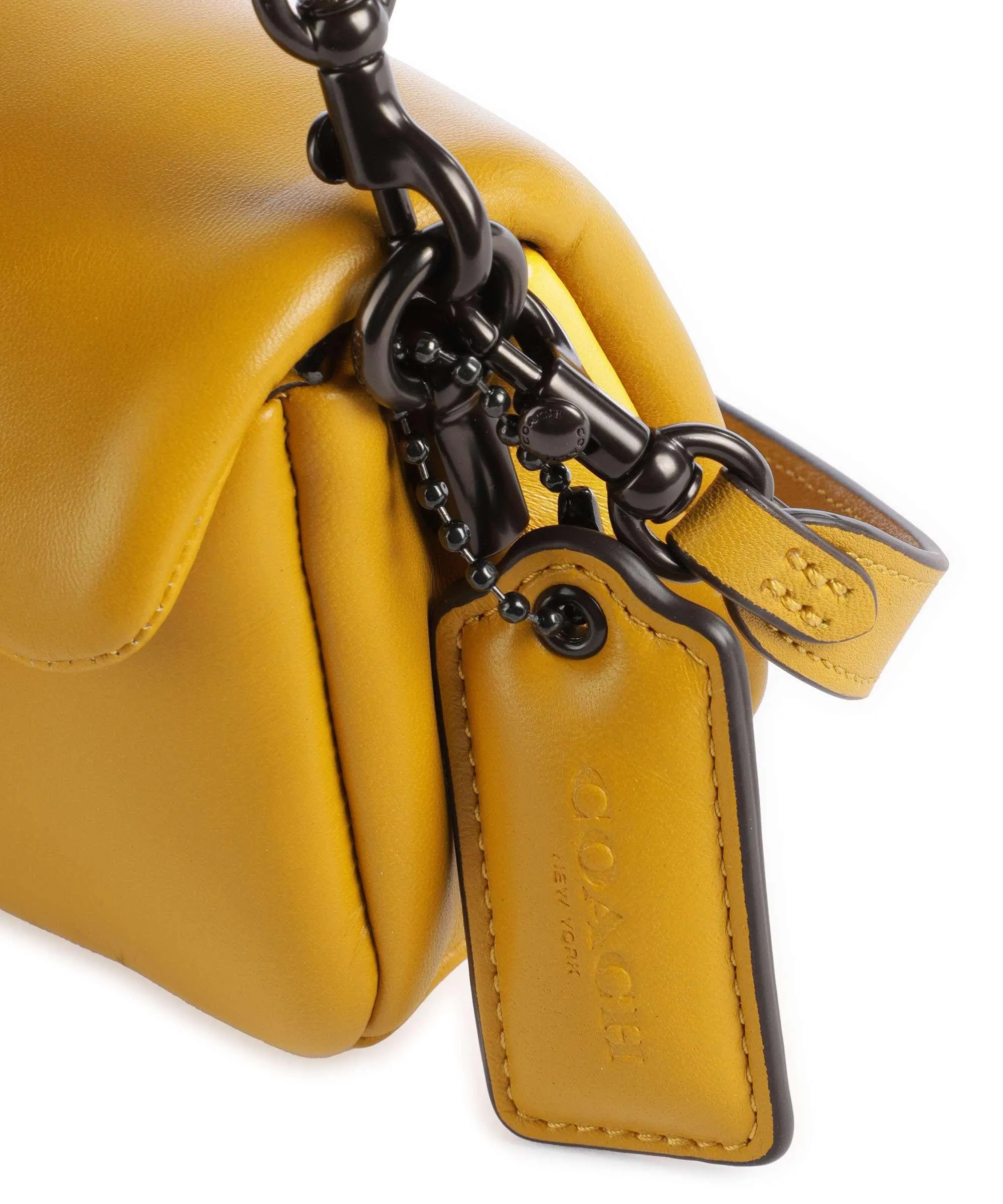  Coach Pillow Tabby 18 Borsa a tracolla nappa pelle giallo senape  