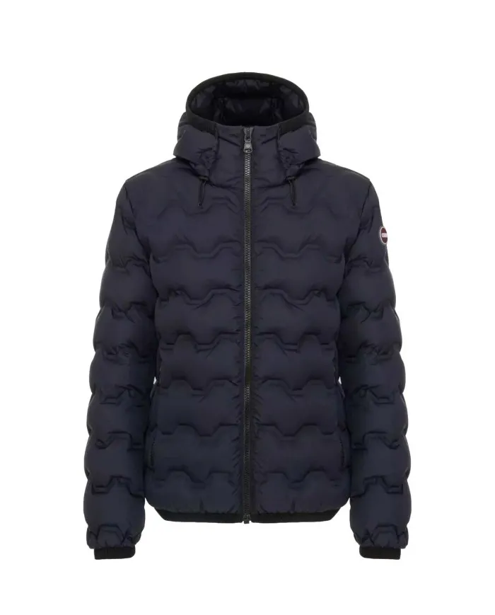COLMAR Piumino Uomo 1208 2WX Uncommon A-EE Cappuccio Impermeabile 68 NAVY