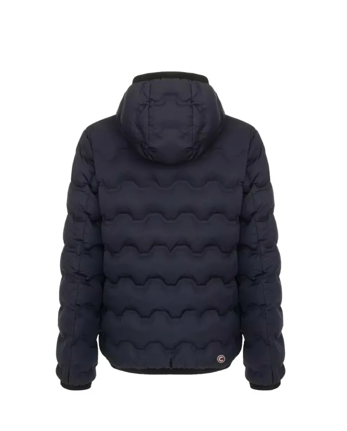 COLMAR Piumino Uomo 1208 2WX Uncommon A-EE Cappuccio Impermeabile 68 NAVY