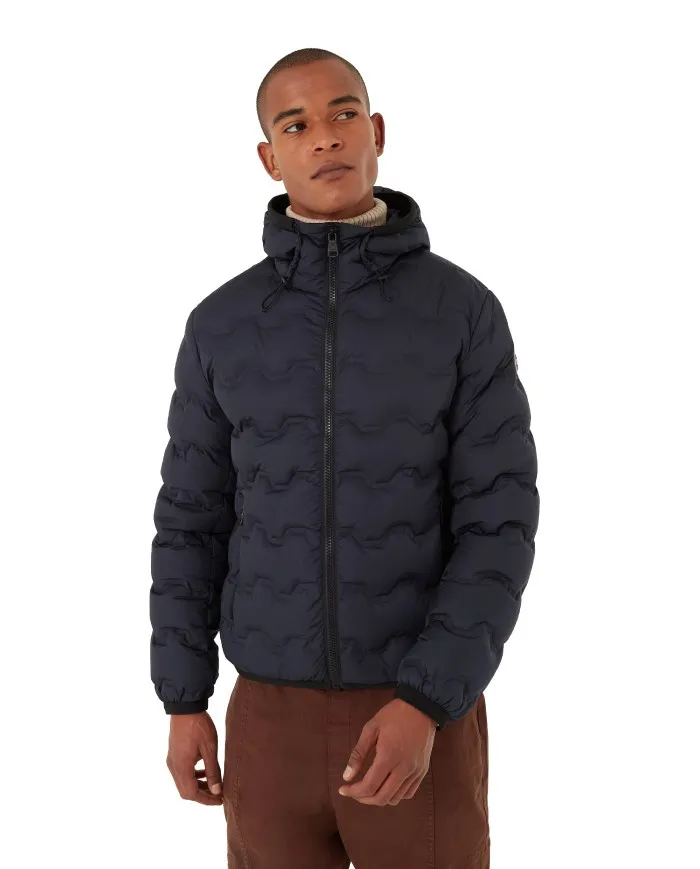 COLMAR Piumino Uomo 1208 2WX Uncommon A-EE Cappuccio Impermeabile 68 NAVY