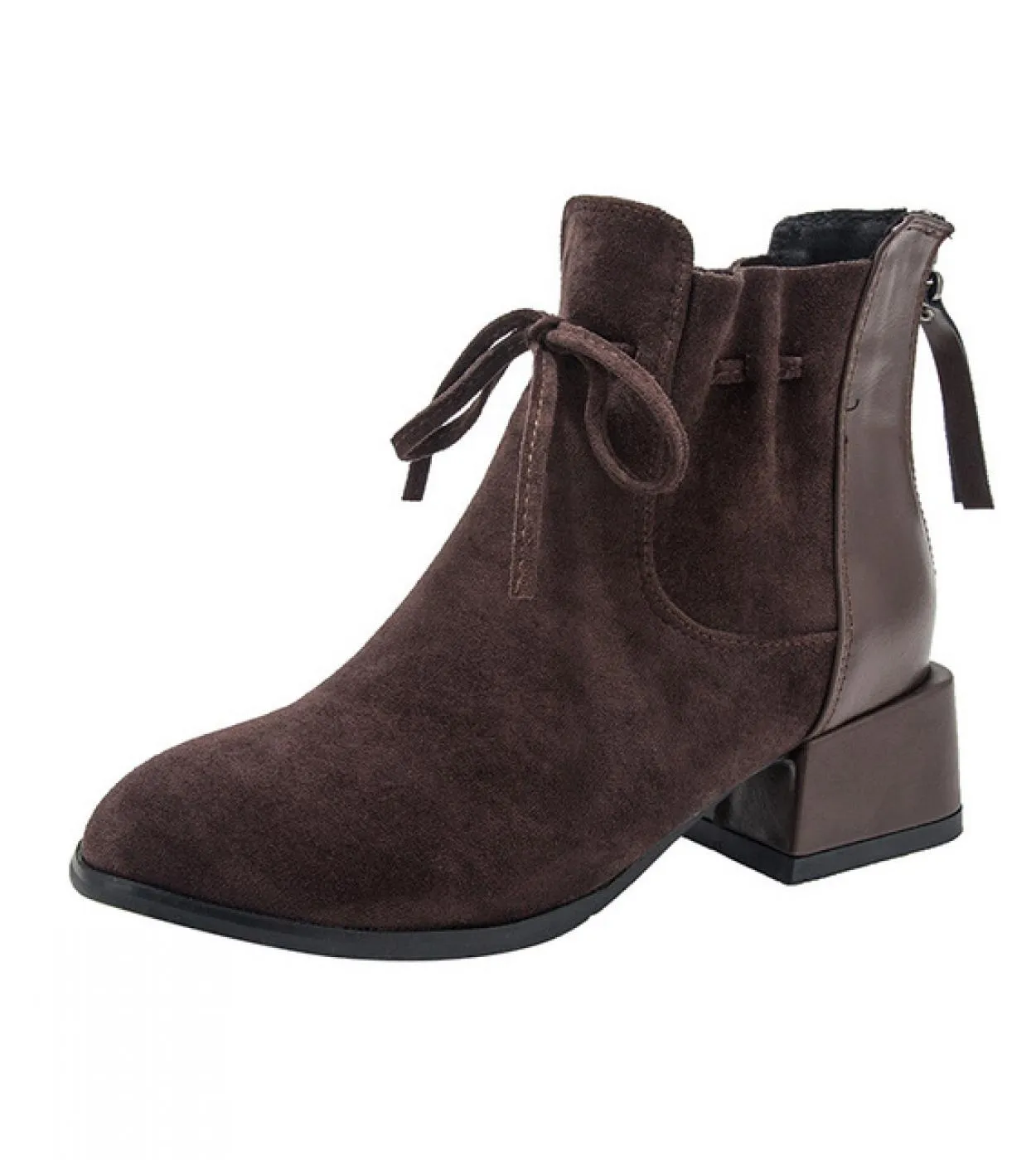 Comemore 2022 Autumn Winter Suede Casual Chelsea Boots Womens Fashion Ankle Boot Plush Warm Women Luxury Shoes Low Heel