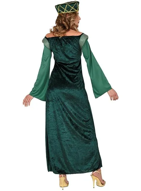 Costume da principessa medievale verde