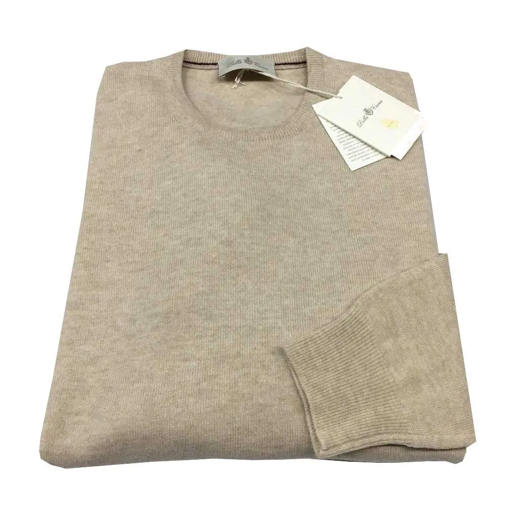 DELLA CIANA maglia uomo beige chiaro 100% lana MADE IN ITALY