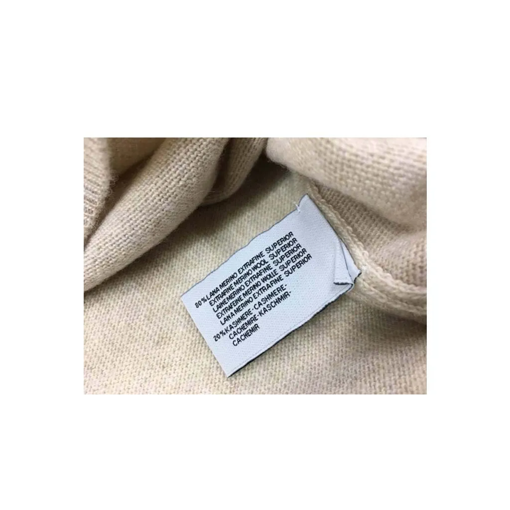 DELLA CIANA maglia uomo beige chiaro 100% lana MADE IN ITALY
