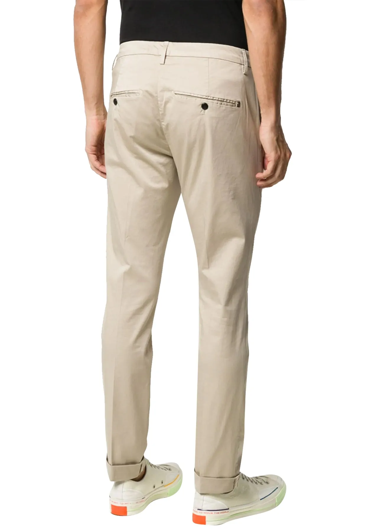Dondup pantalone Gaubert beige uomo in cotone