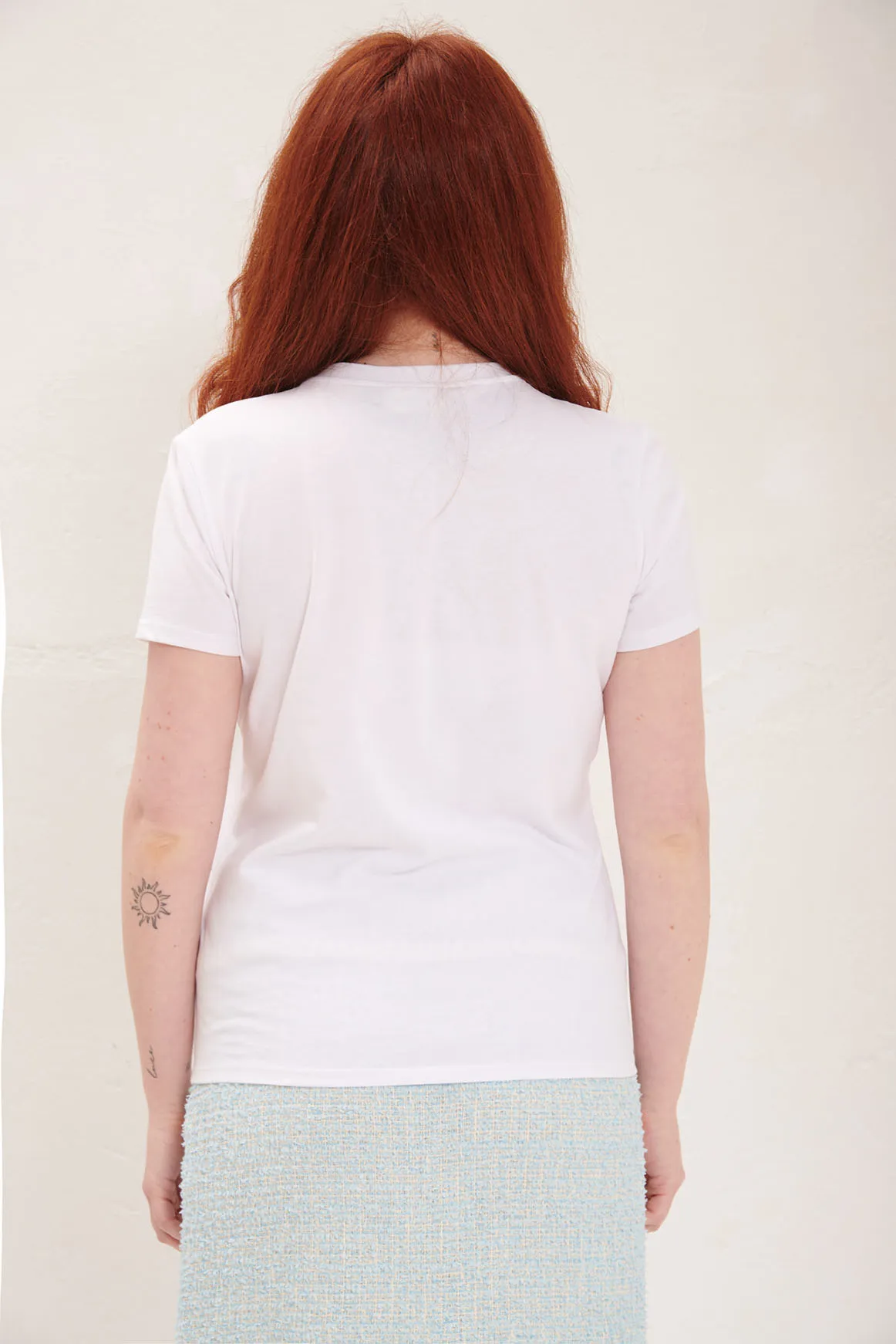 ELISABETTA FRANCHI T-Shirt girocollo a manica corta con catena