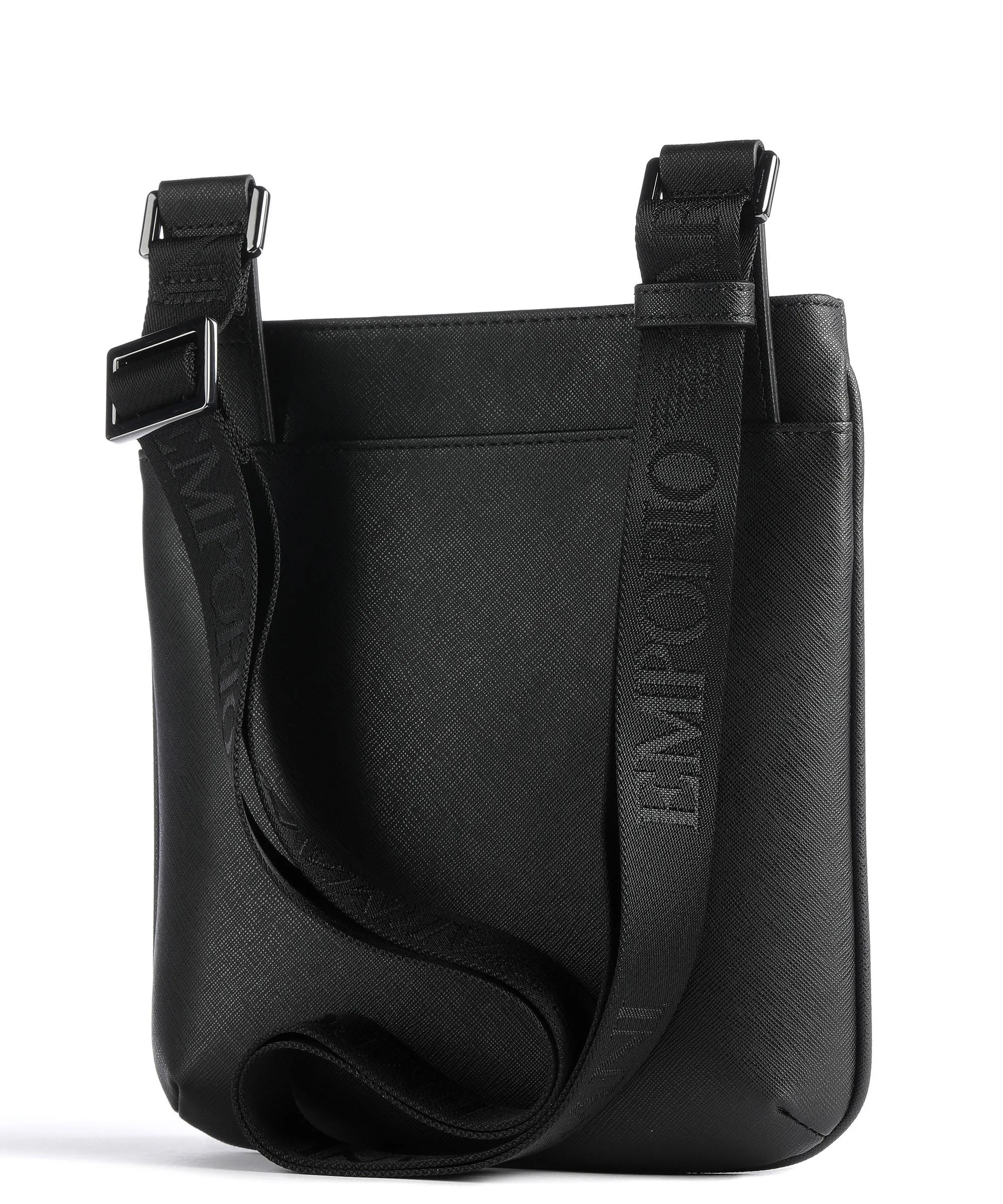  Emporio Armani New Regenerated Borsa a tracolla pelle sintetica, poliestere nero  