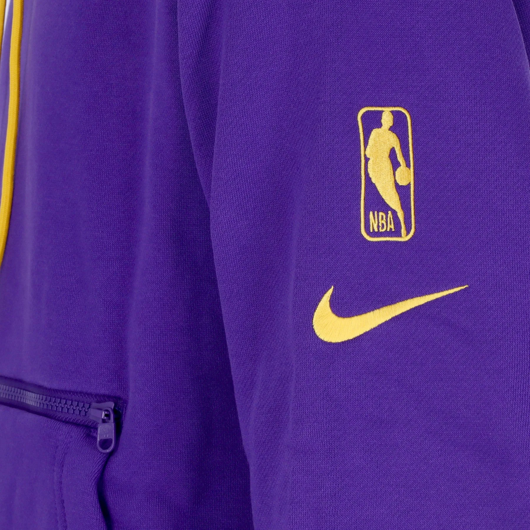 Felpa Cappuccio Uomo Nba Courtside Fleece Hoodie Loslak Field Purple