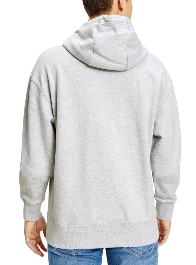 Felpa Tommy Jeans Tie Dye Grigio Uomo