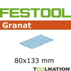 Festool Accessori 497122 Fogli abrasivi Granat STF 80x133 P180 GR/100