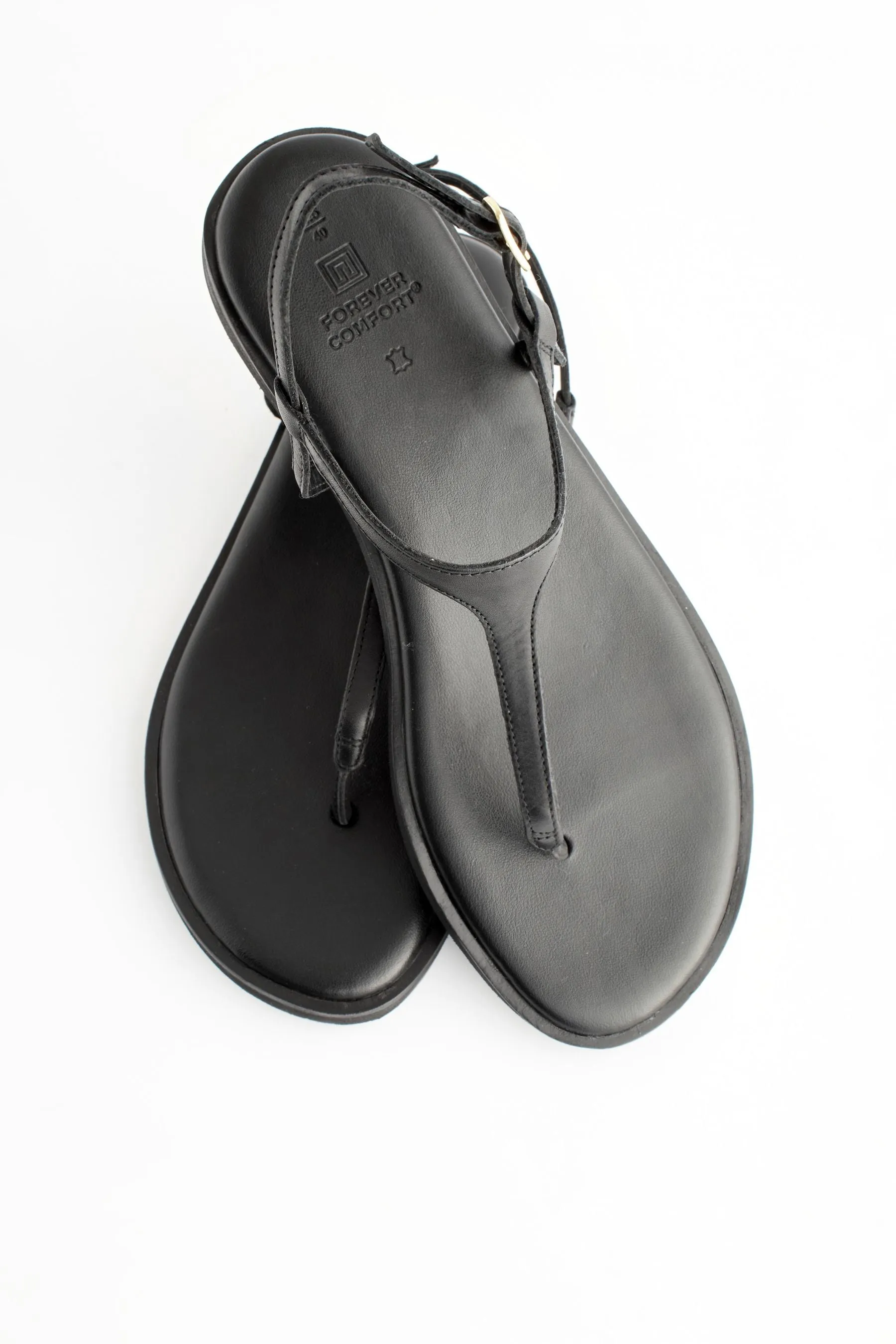 Forever Comfort® - Perizoma infradito in pelle Sandali