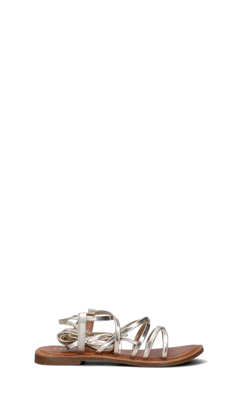 FRICKY Sandalo donna oro in pelle