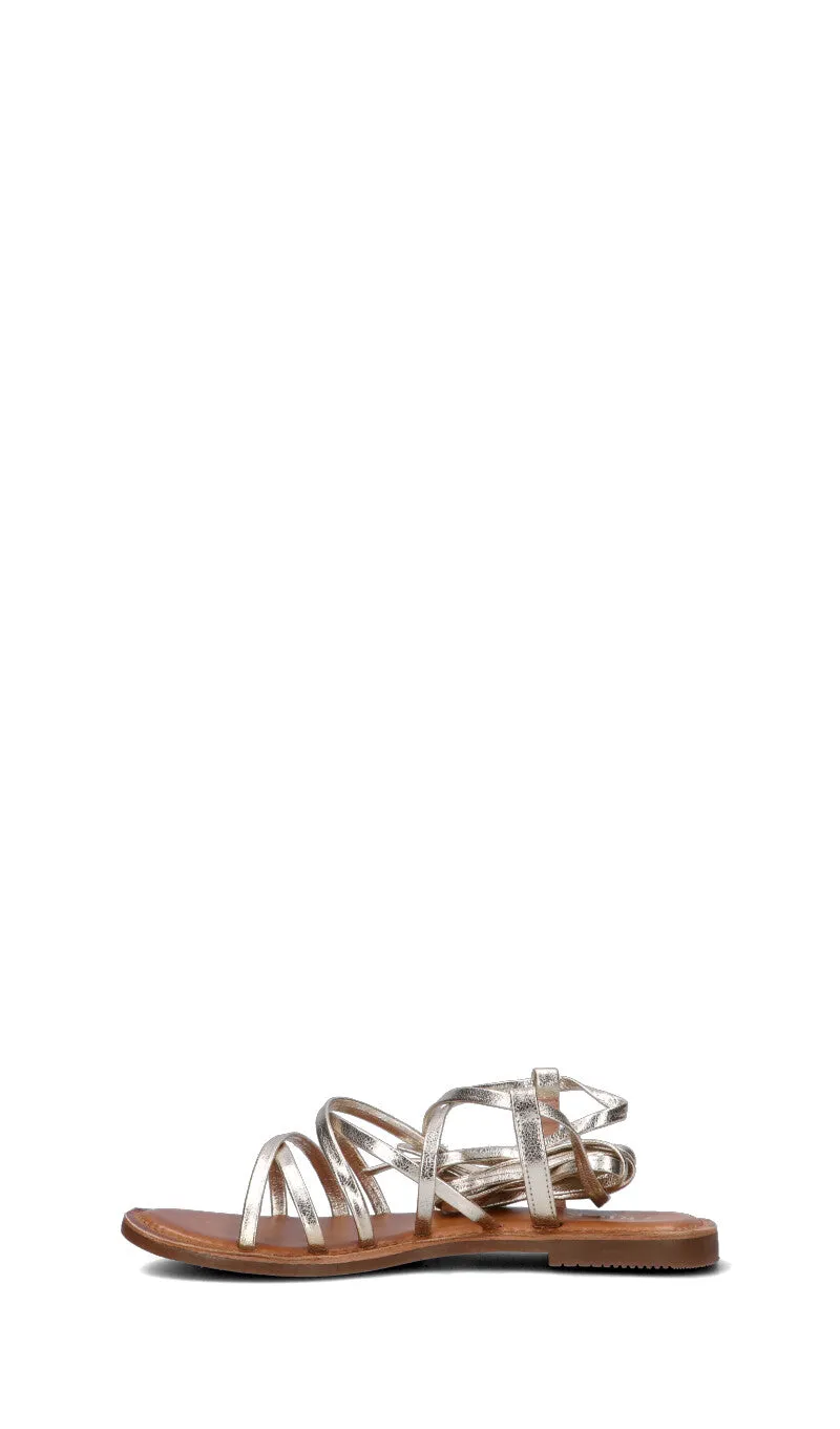 FRICKY Sandalo donna oro in pelle